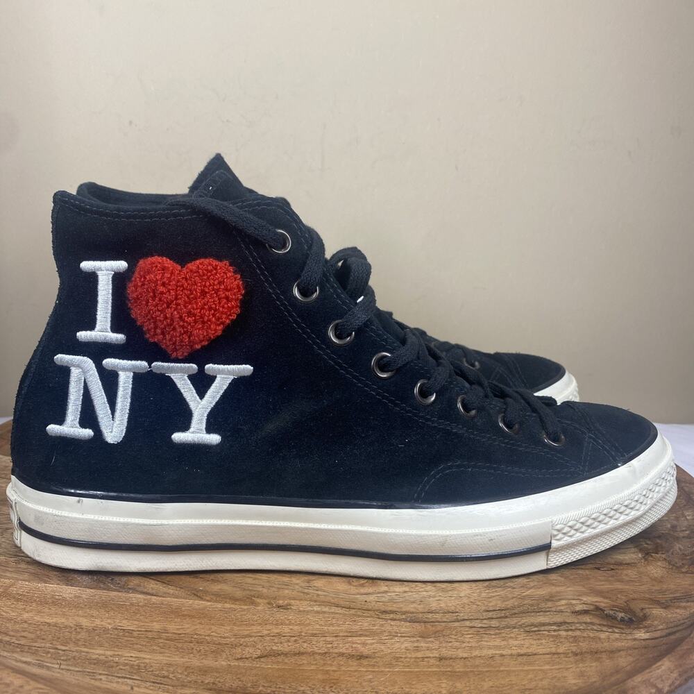 Converse Chuck Taylor All Star I Love NY New York Mens Black‎ Size 10.5 Shoes - Picture 3 of 9